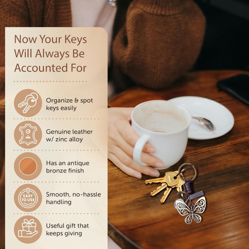 Baltic Amber Heart Keychain - Picture 4 of 5